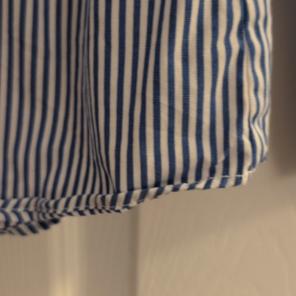J. Crew XS Blue and White Striped Button Down